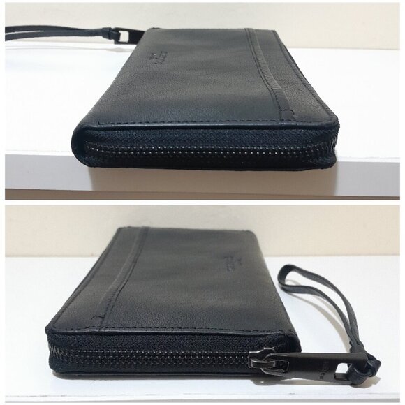 Margot York Patty envelope full zip real leather wallet 8"W×4.5"H - Picture 4 of 5